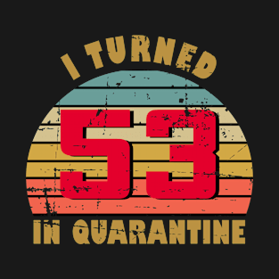 53rd Birthday Gift For Him and Her I Turned 53 In Quarantine T-Shirt