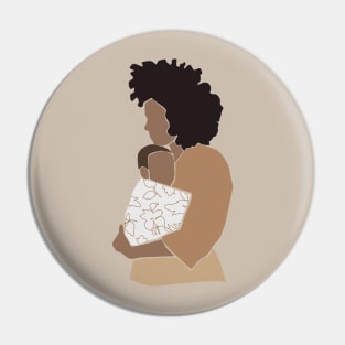 Abstract pregnant mother silhouette Illustration Pin