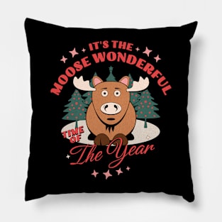 It's the Moose Wonderful Time of the Year Pillow