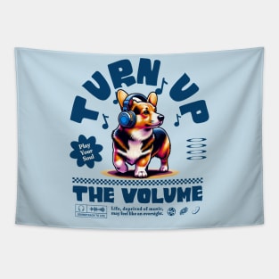 Vintage Vibe Turn up the Volume Music Gift Tapestry