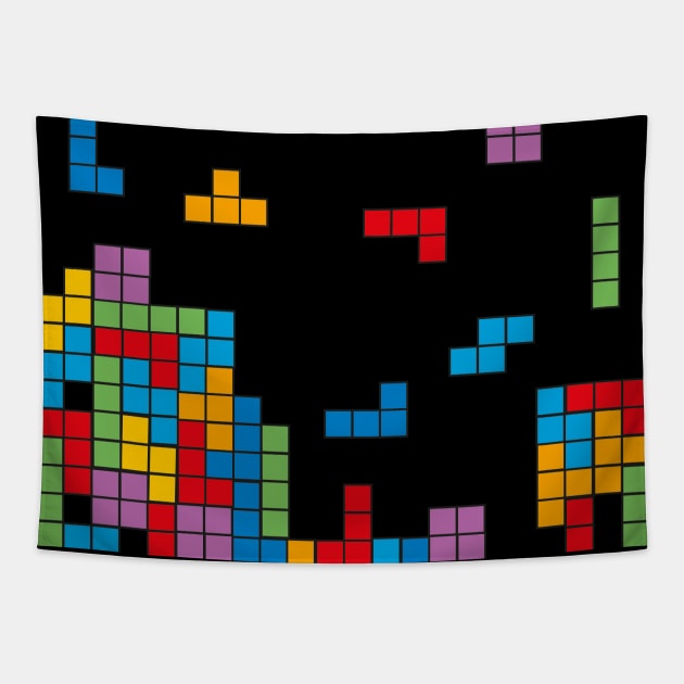 I love 8-Bit video games Tetris BoomBoomInk Tapestry by BoomBoomInk