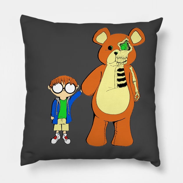 Dark Teddy Pillow by Ferrell