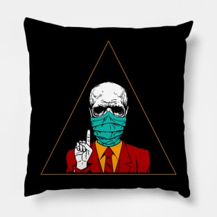 Classy Covid Skull Pillow