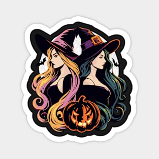 Good Witch Bad Witch Halloween Magnet
