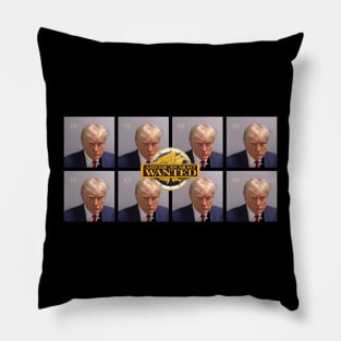 Trump America's Most Wanted Mugshot collage Pillow