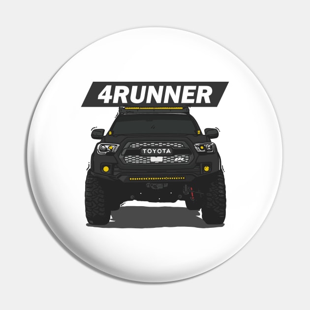 4Runner Toyota Front View - Black Pin by 4x4 Sketch