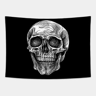 Skull Pen Drawing Tapestry