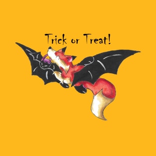 Flying Fox Trick or Treater (With Text) T-Shirt