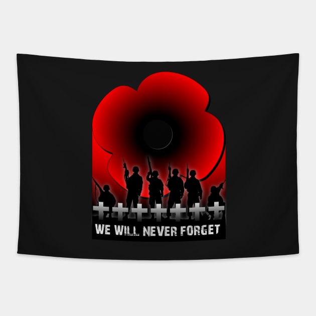 We will Never Forget, Band of Brothers Tapestry by Hunter