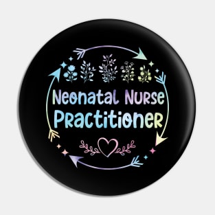 Neonatal Nurse Practitioner cute floral watercolor Pin