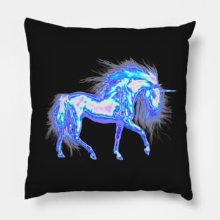 Blue Unicorn Pillow