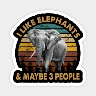 Urban Elephant Expedition Tee Triumph for Wildlife Majesty Admirers Magnet