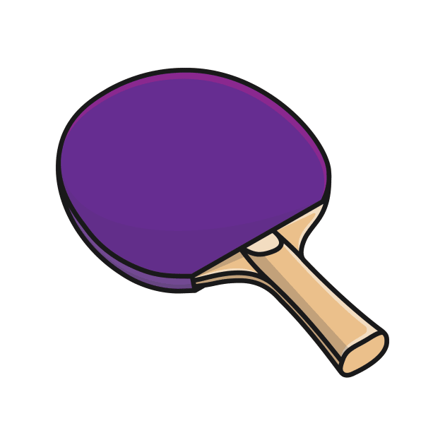 Table Tennis Racket Sticker vector illustration. Sport objects icon concept. Racket for playing table tennis game sticker design. Sport game table tennis vector design with shadow. by AlviStudio