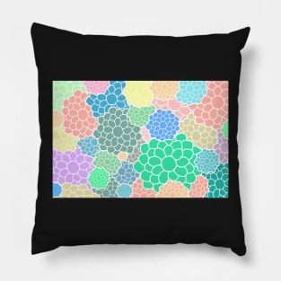 Blossoming chrysanthemums flowers in pastel colors Pillow