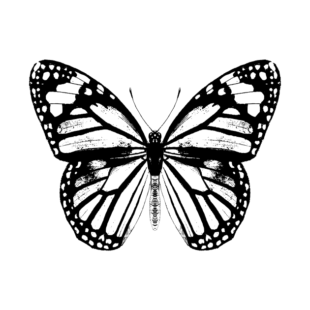 Monarch Butterfly | Black and White by Eclectic At Heart
