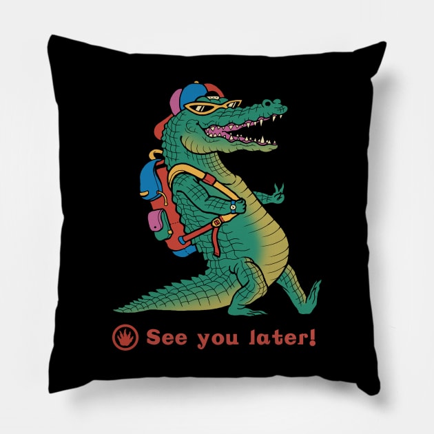 See You Later! Pillow by Vincent Trinidad Art