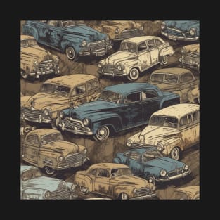 Old Cars Pattern T-Shirt