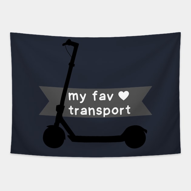 My favorite transport is electric scooter Tapestry by WordsGames