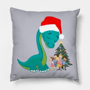 Dinosaur Santa Claus Pillow