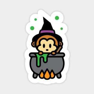 Monkey Witch Halloween Bambu Brand Momo Boiling Pot Magnet