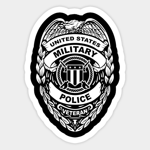 U S Military Police Veteran White Badge Military Police Sticker Teepublic