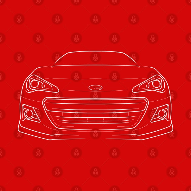 Subaru BRZ - front stencil, white by mal_photography