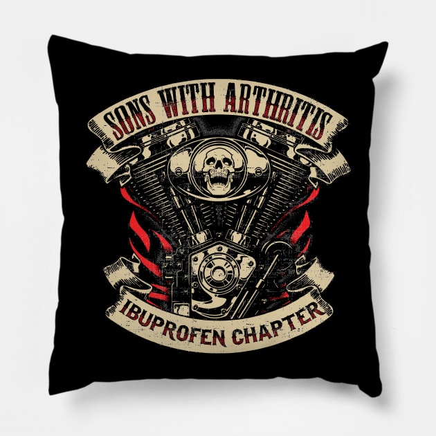 Sons With Arthritis Ibuprofen Chapter Pillow by Dailygrind