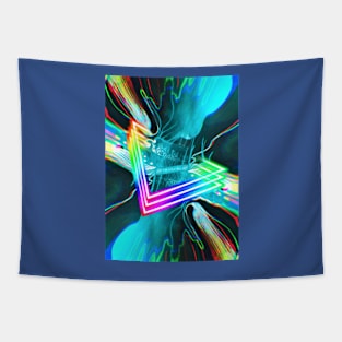 Transformed Neon Painting Tapestry