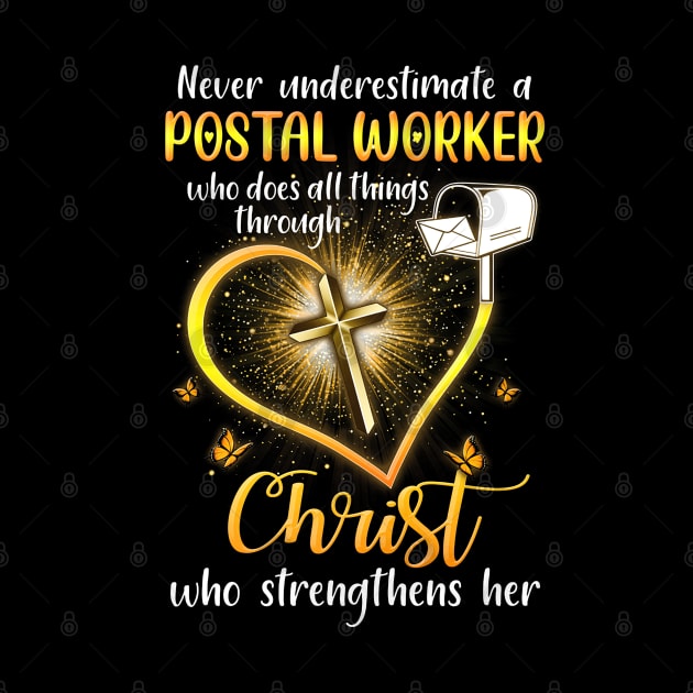 Never Underestimate A Postal Worker Funny Gift by janayeanderson48214