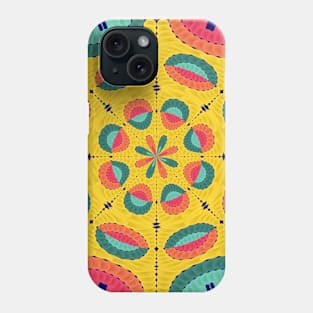 Textured tropical mandala Phone Case