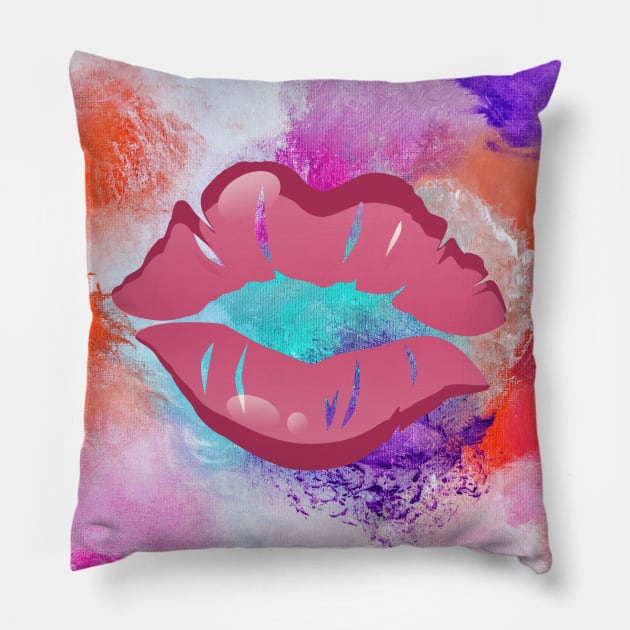 Colourful Lips Pillow by O.M design