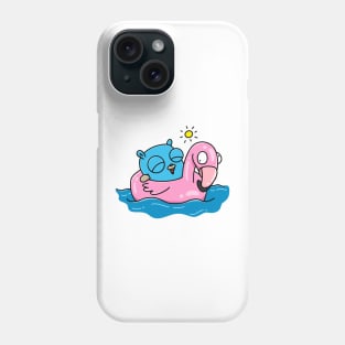 Flamingo Swimming Gopher Phone Case