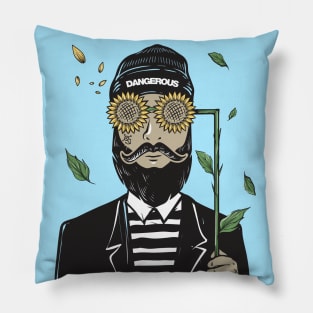 bearded hippies Pillow
