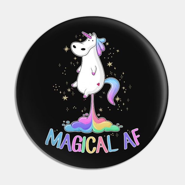 Unicorn Magical AF Pin by Psitta