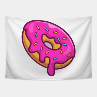 Flying Doughnut Melted Cartoon Tapestry