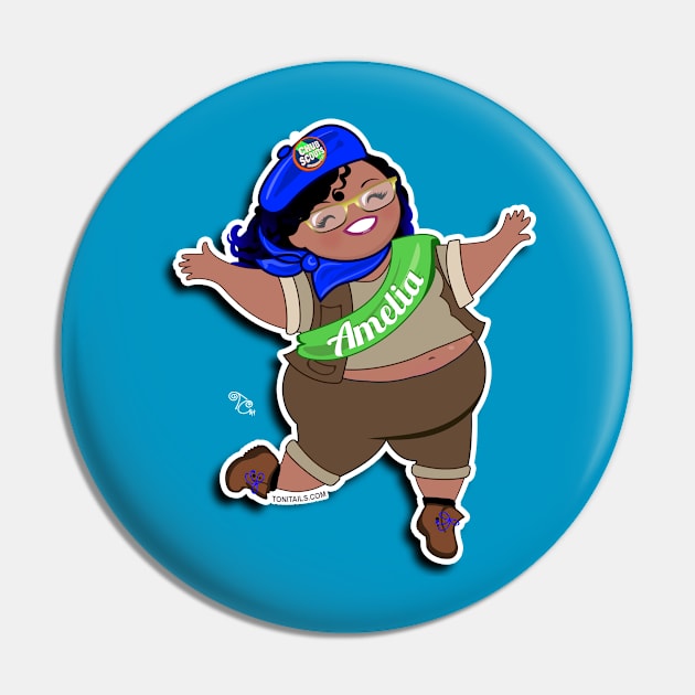 Chub Scout Amelia Pin by ChuBee Tees