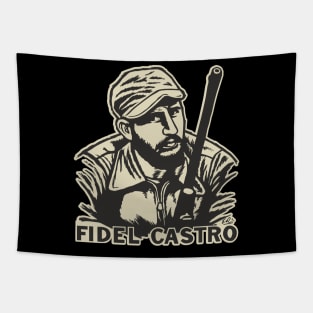 Fidel Castro's Anti-Capitalism Stance - Portrait Art Tapestry