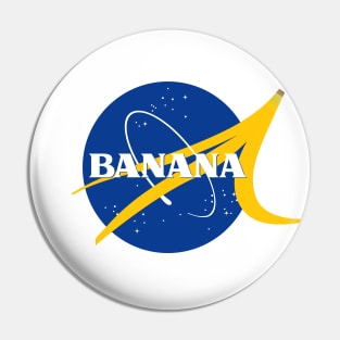 NASA funny banana logo Pin