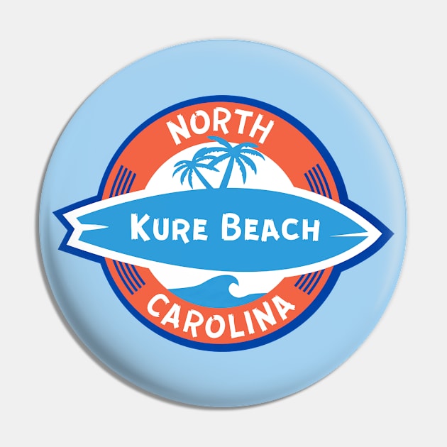 Kure Beach NC Surf Pin by Trent Tides