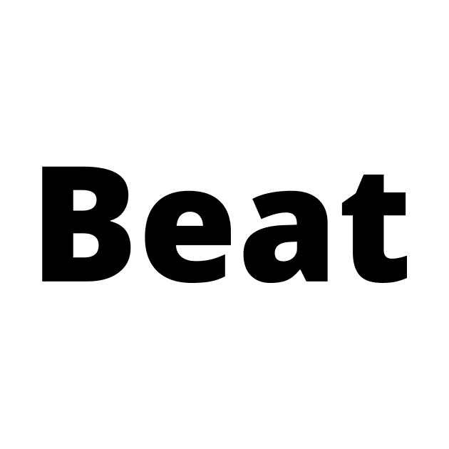 Beat Black Text Typography by Word Minimalism