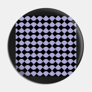 Purple and Black Funky Curved Check Pin