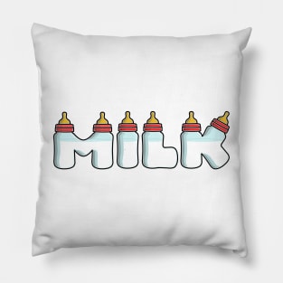 Milk Typography Pillow