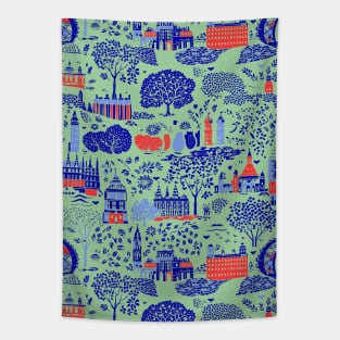 London sightseen naive style Tapestry