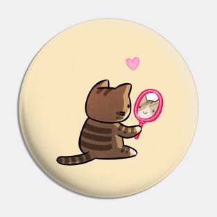 Mirror Cat Pin