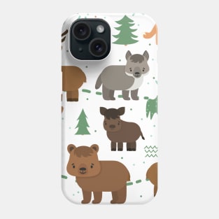 Cute cartoon forest animals Phone Case