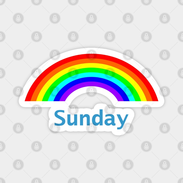 Sunday Rainbow Magnet by ellenhenryart