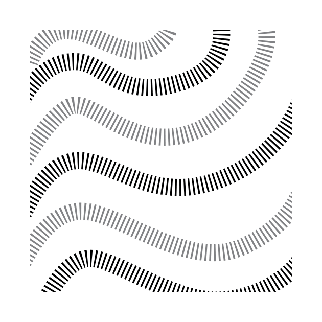 Modern Minimalist Wavy lines black and white by The-Doodles-of-Thei