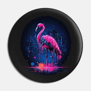 Cyberpunk flamingo Pin