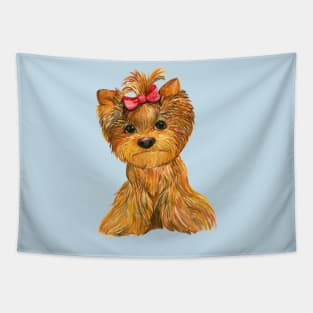 Yorkie Pup Tapestry