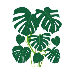 Tropical Monstera Leaves pattern T-Shirt